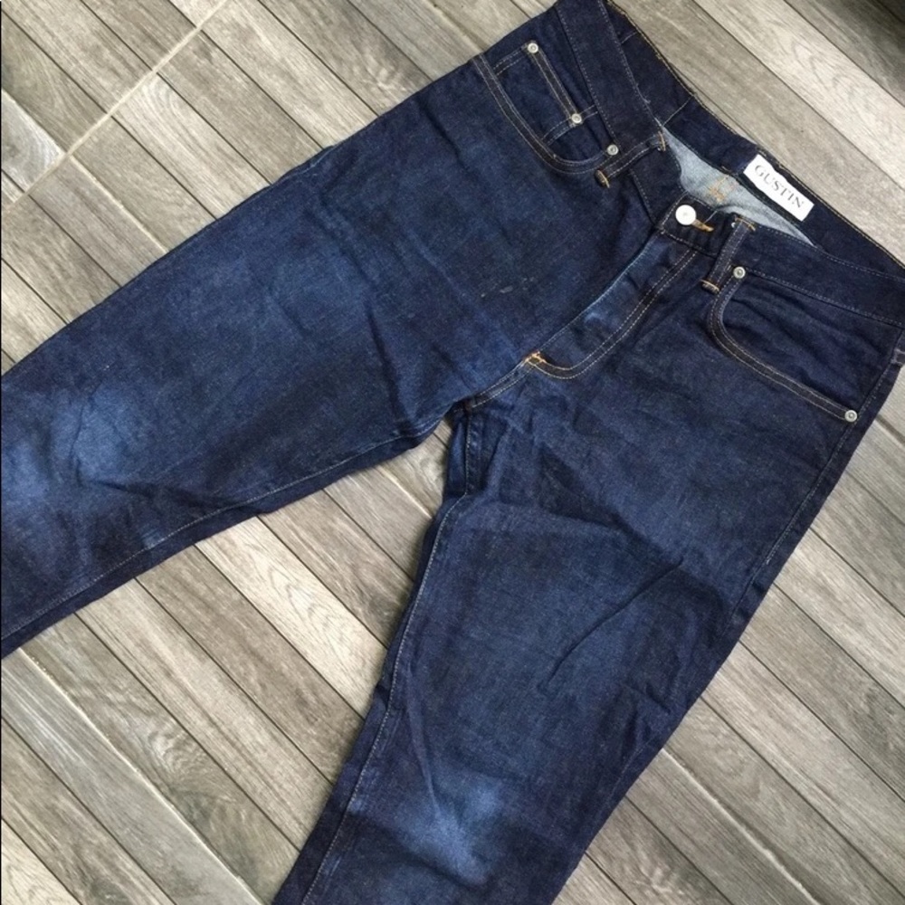 Gustin Raw Denim Selvaged Straight fit Men’s Jeans broken in soft feel!